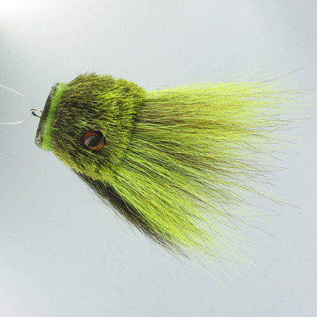 Handmade Bucktail FLYADAMS Pike Lure 10g 10cm FLUO - GREEN – Inspired by Miuras Mouse Style